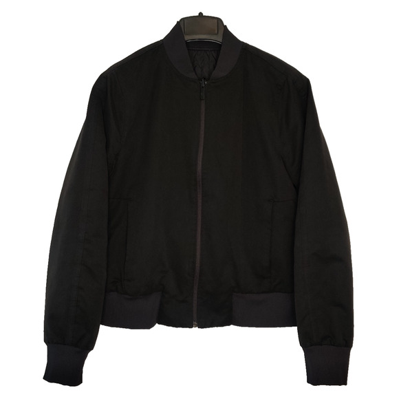 Lululemon Reversible Non Stop Cotton Bomber Jacket Womens Size 8 Black W4BSQS - Picture 13 of 16